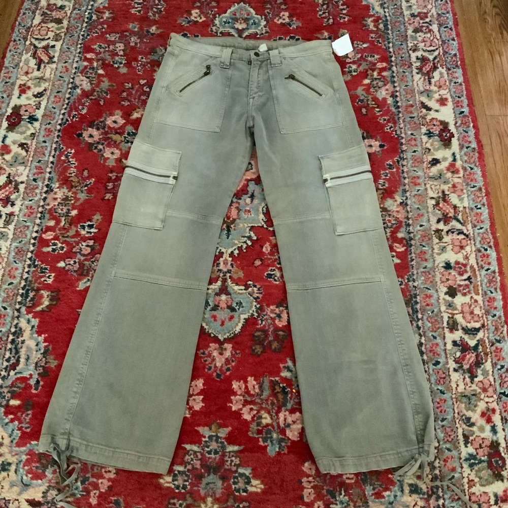 Vintage Y2K Allen B (NEW DEADSTOCK) Womens Cargo Pants 36/34 VERY LONG INSEAM